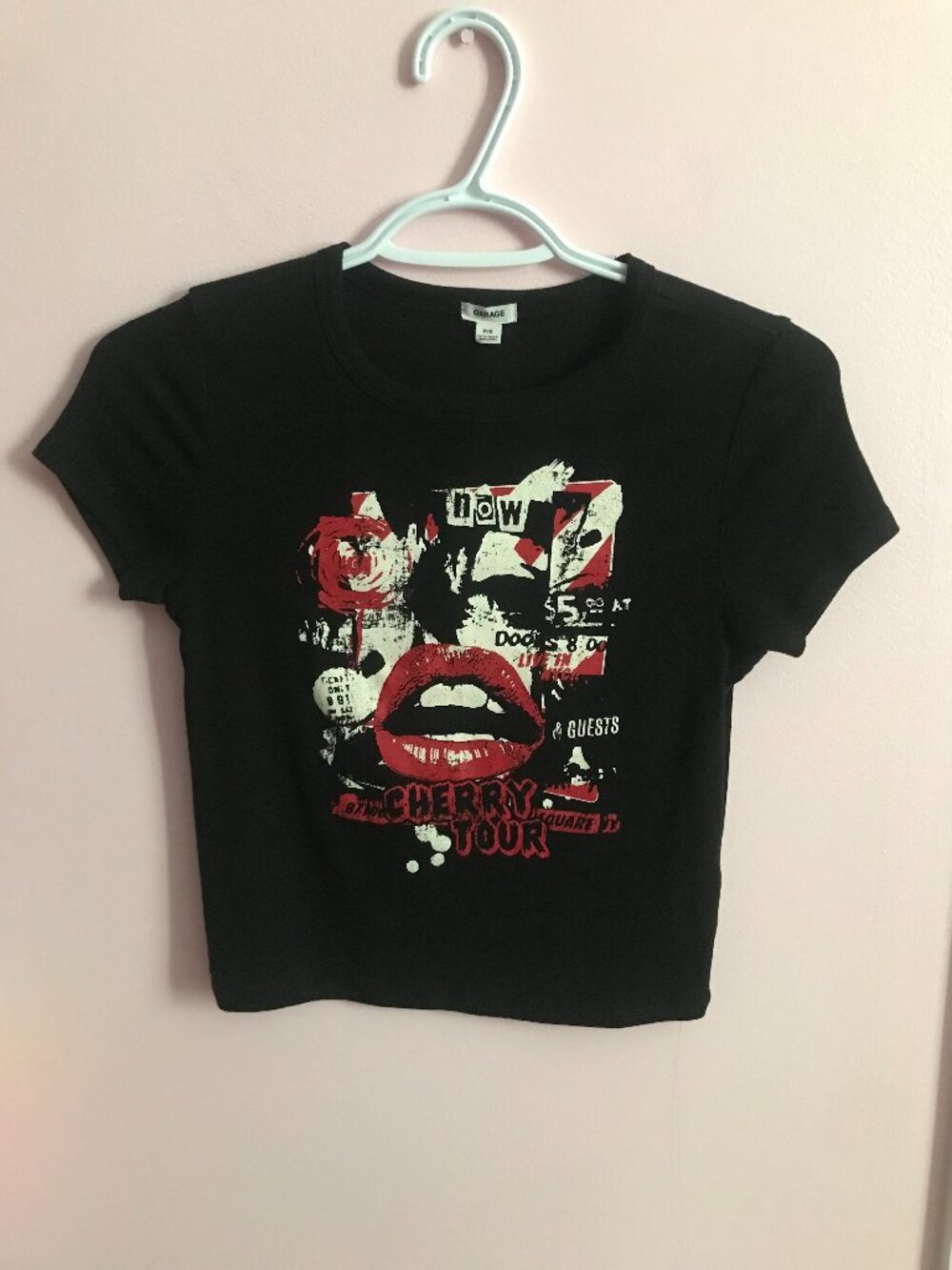 GARAGE Black Graphic Baby Tee